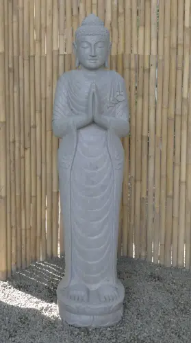 Product image of the product “Standing Buddha made of Riverstone, position Namaskara , H. 180cm. ”